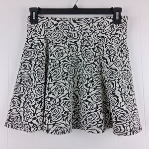 H&M Divided Rose Pattern Skater Skirt Small